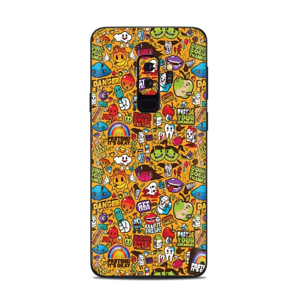Comic Sticker Slap Cartoon Samsung Galaxy S9 Plus Skin Supply