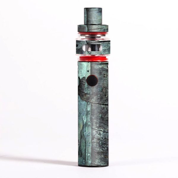 Patina Metal And Wood Blue Smok Pen 22 Light Edition Skin Fashion