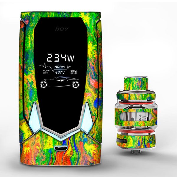 Green Trippy Color Mix Psychedelic iJoy Avenger 270 Skin Online now