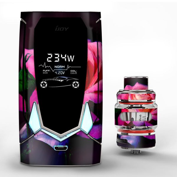 Beautiful Rose Flower Pink Purple iJoy Avenger 270 Skin Hot on Sale