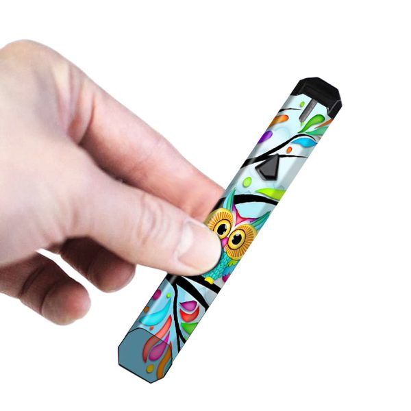 Colorful Artistic Owl In Tree  Limitless Pulse Ply Rock Skin Supply