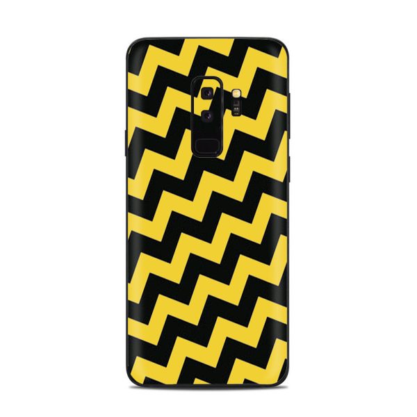 Yellow And Black Chevron Samsung Galaxy S9 Plus Skin Online Hot Sale