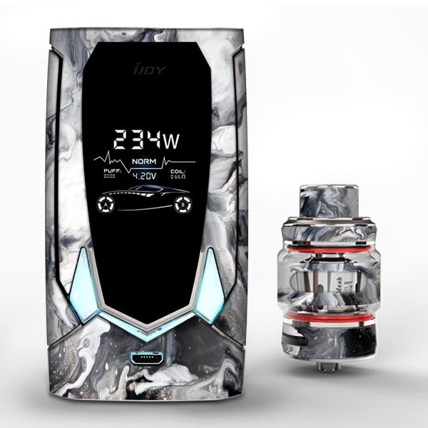Marble White Grey Swirl Beautiful iJoy Avenger 270 Skin Online