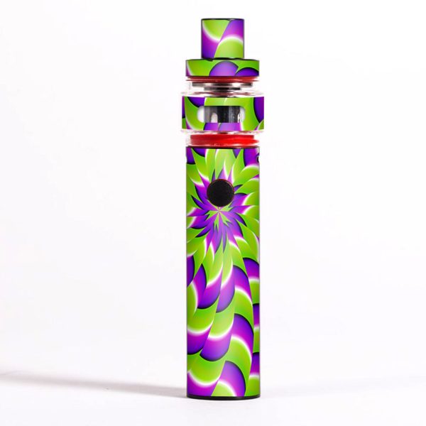 Purple Green Hippy Trippy Psychedelic Motion Swirl Smok Pen 22 Light Edition Skin Fashion