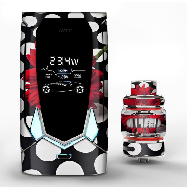 Red Flower On Polka Dots iJoy Avenger 270 Skin Discount