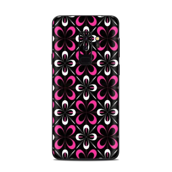 Abstract Pink Black Pattern Samsung Galaxy S9 Plus Skin For Cheap