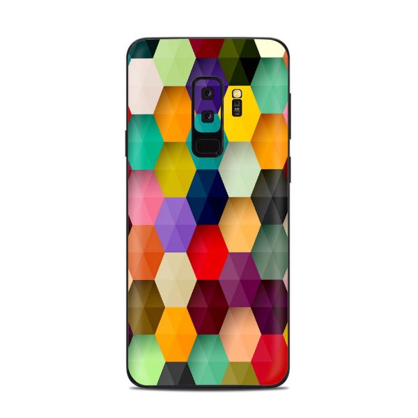 Colorful Geometry Honeycomb Samsung Galaxy S9 Plus Skin on Sale