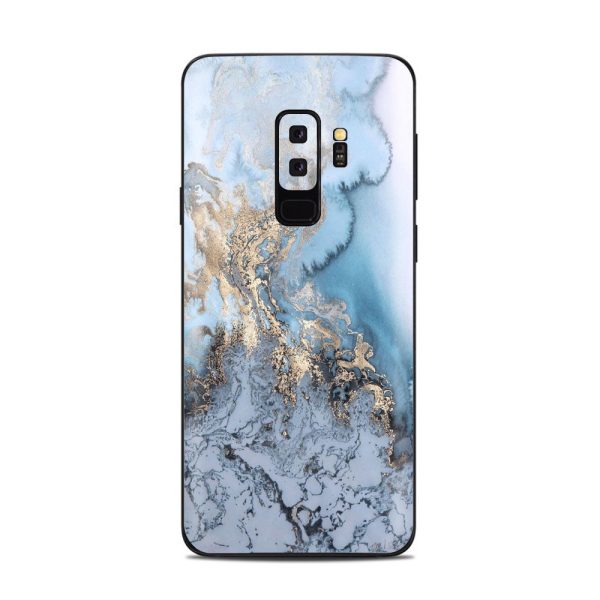 Blue Gold Grey Marble Pattern Clouds  Samsung Galaxy S9 Plus Skin Fashion