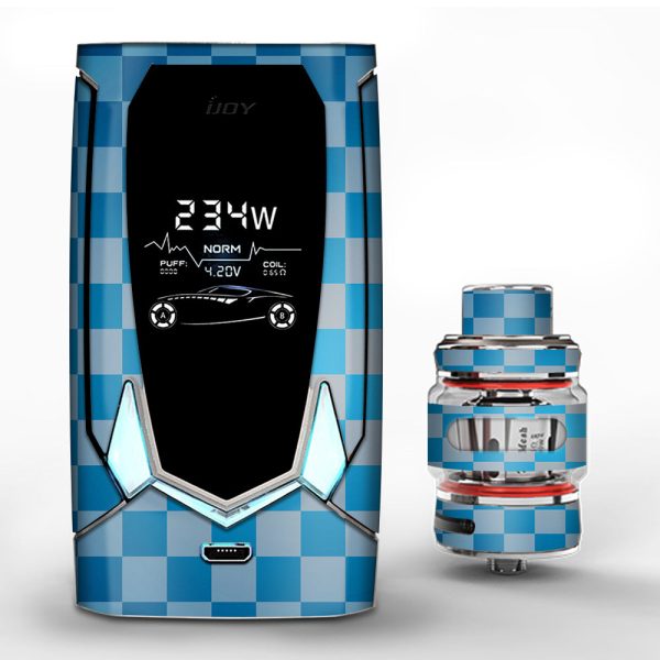 Blue Grey Checkers iJoy Avenger 270 Skin Sale