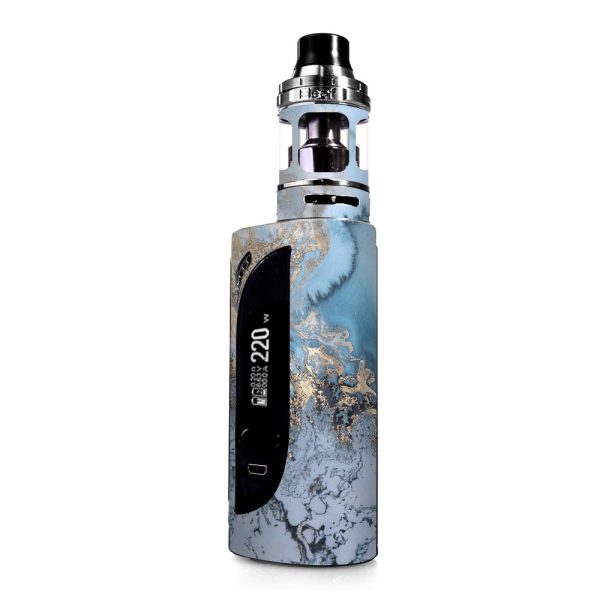 Blue Gold Grey Marble Pattern Clouds  eLeaf IKONN 220 Skin Hot on Sale