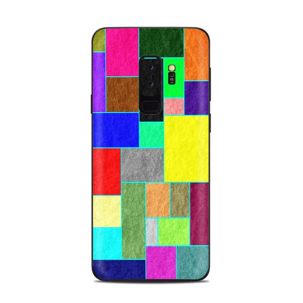 Colorful Squares Samsung Galaxy S9 Plus Skin Sale