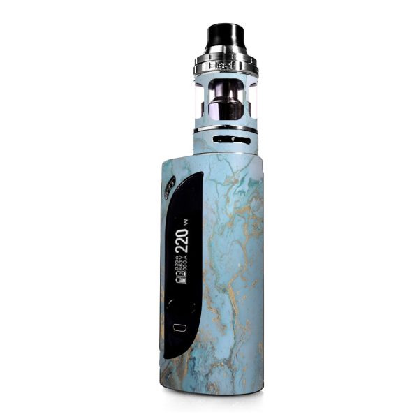 Teal Blue Gold White Marble Granite eLeaf IKONN 220 Skin Fashion