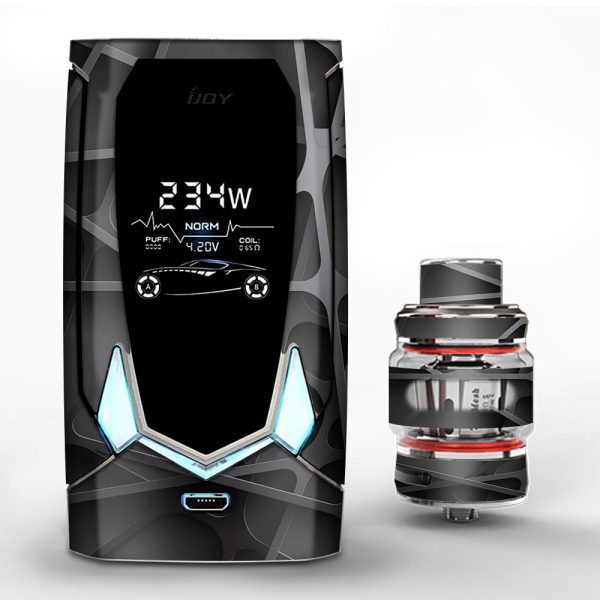 Black Metal Web Panels iJoy Avenger 270 Skin Online now
