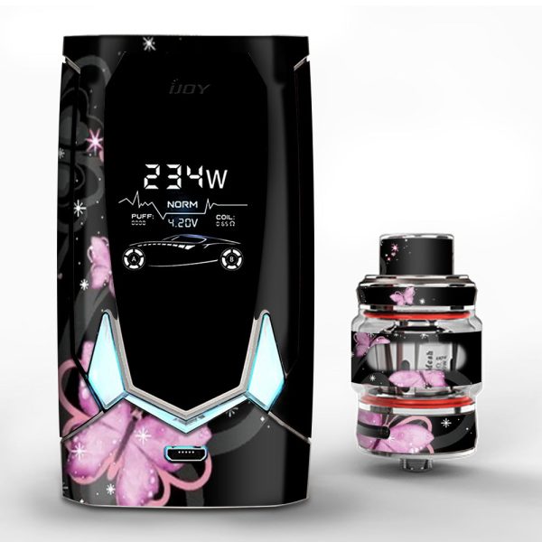 Pink Majestic Butterflies Hearts iJoy Avenger 270 Skin Cheap
