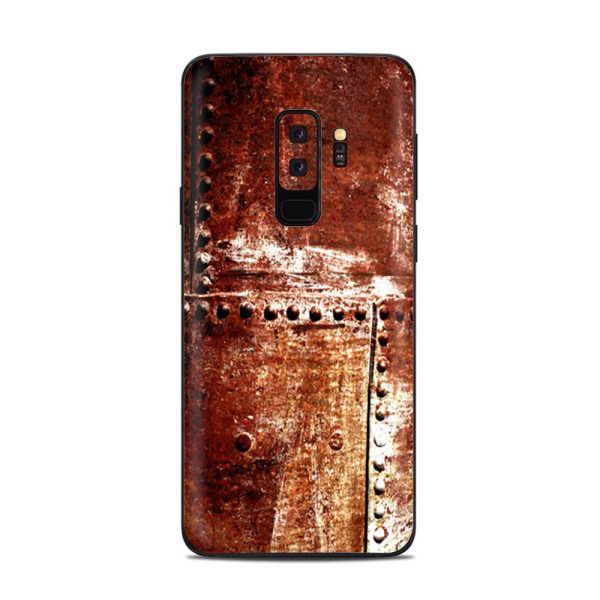 Rusted Metal Panels Rivets Rust Samsung Galaxy S9 Plus Skin on Sale