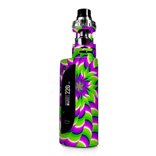 Purple Green Hippy Trippy Psychedelic Motion Swirl eLeaf IKONN 220 Skin Sale