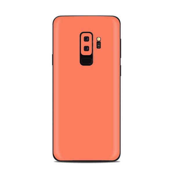 Solid Salmon Color Samsung Galaxy S9 Plus Skin Discount