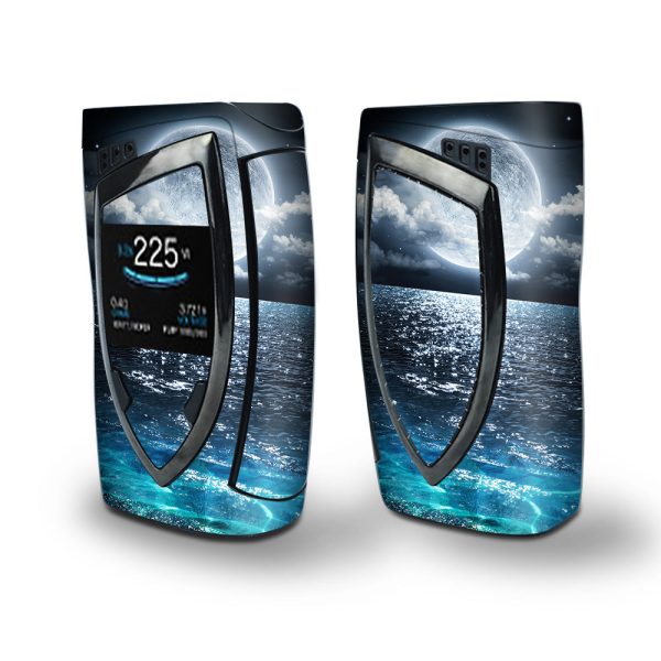 Skin Decal Vinyl Wrap for Smok Devilkin Kit 225w (includes TFV12 Prince Tank Skins) Vape Skins Stickers Cover   Giant Moon over the ocean For Cheap