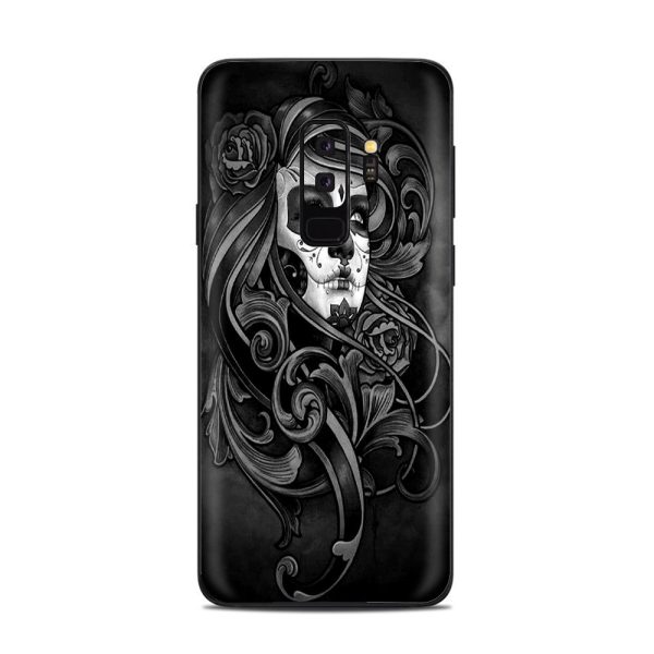 Sugar Skull Girl Samsung Galaxy S9 Plus Skin Cheap