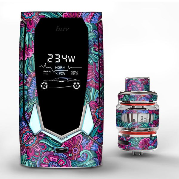 Floral Flowers Retro iJoy Avenger 270 Skin Online Hot Sale
