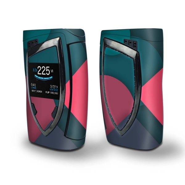 Skin Decal Vinyl Wrap for Smok Devilkin Kit 225w Vape (includes TFV12 Prince Tank Skins) skins cover  Pattern Pink Blue Fashion