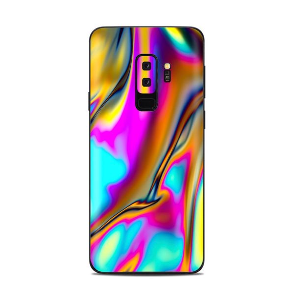 Oil Slick Resin Iridium Glass Colors Samsung Galaxy S9 Plus Skin on Sale