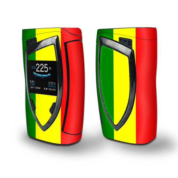 Skin Decal Vinyl Wrap for Smok Devilkin Kit 225w Vape (includes TFV12 Prince Tank Skins) skins cover  Rasta Reggae Colors For Discount