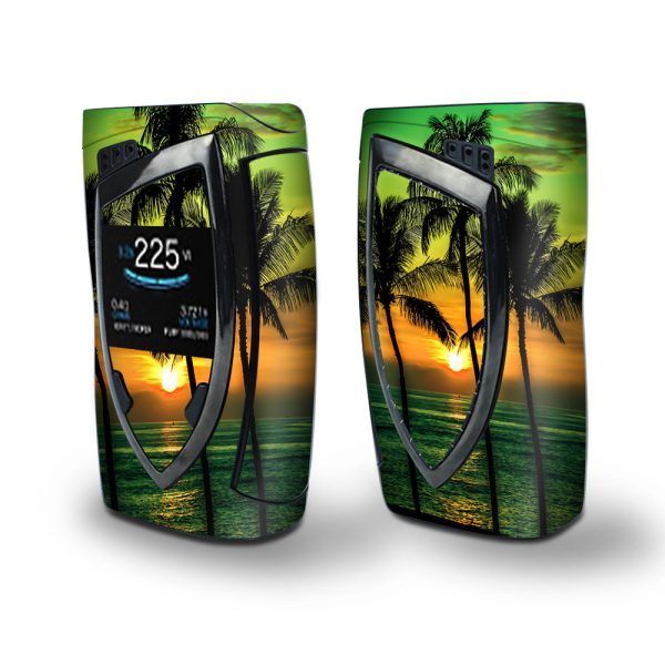 Skin Decal Vinyl Wrap for Smok Devilkin Kit 225w Vape (includes TFV12 Prince Tank Skins) skins cover  Sunset Palm Trees Ocean Supply