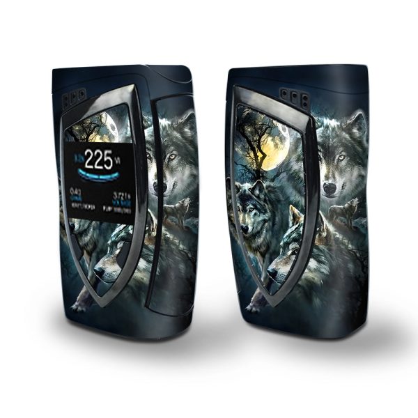 Skin Decal Vinyl Wrap for Smok Devilkin Kit 225w (includes TFV12 Prince Tank Skins) Vape Skins Stickers Cover   3 Wolves Moonlight Online Hot Sale