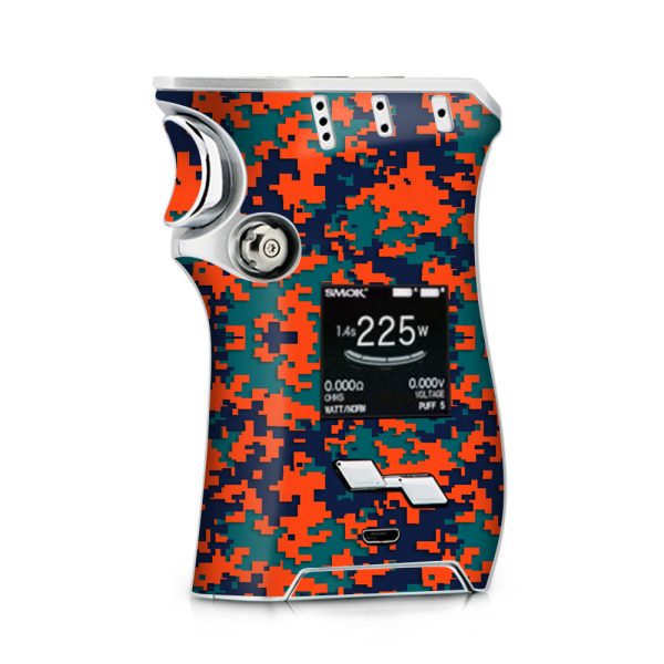 Digi Camo Team Colors Camouflage Orange Teal Smok Mag kit Skin Supply