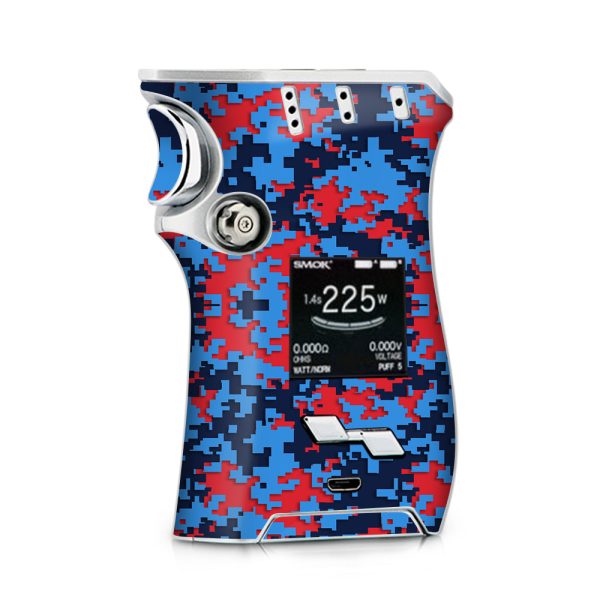 Digi Camo Team Colors Camouflage Blue Red Smok Mag kit Skin For Cheap