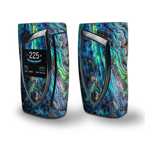 Skin Decal Vinyl Wrap for Smok Devilkin Kit 225w (includes TFV12 Prince Tank Skins) Vape Skins Stickers Cover   Abalone Shell Green Swirl Blue Gold Hot on Sale
