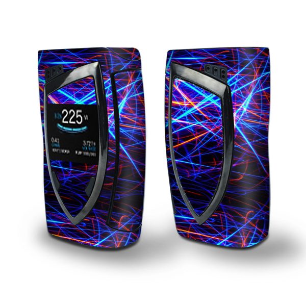 Skin Decal Vinyl Wrap for Smok Devilkin Kit 225w Vape (includes TFV12 Prince Tank Skins) skins cover   Lasers Neon Laser beams Online Hot Sale