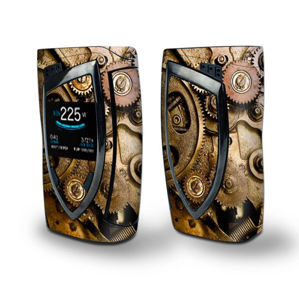 Skin Decal Vinyl Wrap for Smok Devilkin Kit 225w Vape (includes TFV12 Prince Tank Skins) skins cover   Steampunk Gears Steam Punk Old Fashion
