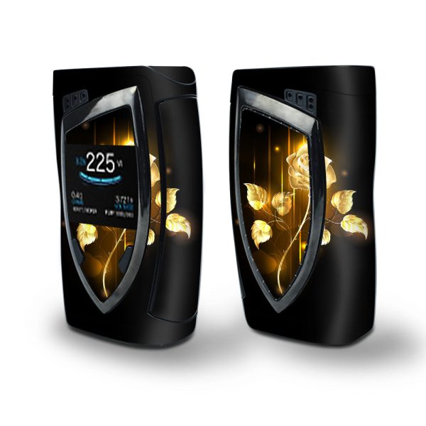 Skin Decal Vinyl Wrap for Smok Devilkin Kit 225w Vape (includes TFV12 Prince Tank Skins) skins cover  Gold Rose glowing For Cheap