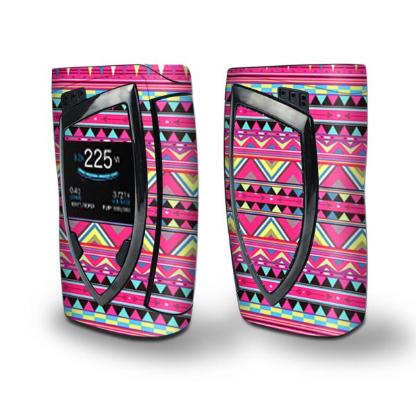 Skin Decal Vinyl Wrap for Smok Devilkin Kit 225w Vape (includes TFV12 Prince Tank Skins) skins cover   Aztec Pink Discount