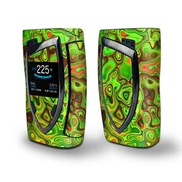 Skin Decal Vinyl Wrap for Smok Devilkin Kit 225w Vape (includes TFV12 Prince Tank Skins) skins cover   green glass trippy psychedelic For Cheap