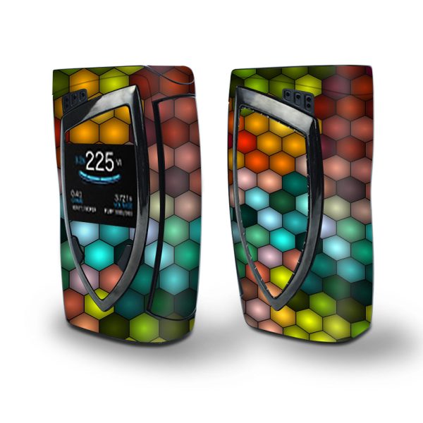 Skin Decal Vinyl Wrap for Smok Devilkin Kit 225w Vape (includes TFV12 Prince Tank Skins) skins cover  Vector Abstract Honeycomb Cheap