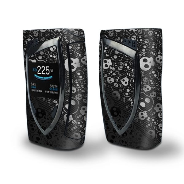 Skin Decal Vinyl Wrap for Smok Devilkin Kit 225w Vape (includes TFV12 Prince Tank Skins) skins cover  Skulls Pattern denim look on Sale