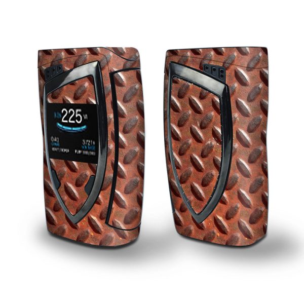 Skin Decal Vinyl Wrap for Smok Devilkin Kit 225w (includes TFV12 Prince Tank Skins) Vape Skins Stickers Cover   Rusted Diamond Plate Metal Panel Rust Online Hot Sale
