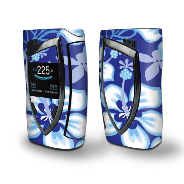 Skin Decal Vinyl Wrap for Smok Devilkin Kit 225w Vape (includes TFV12 Prince Tank Skins) skins cover   Hibiscus Hawaii Flower Blue Online Sale