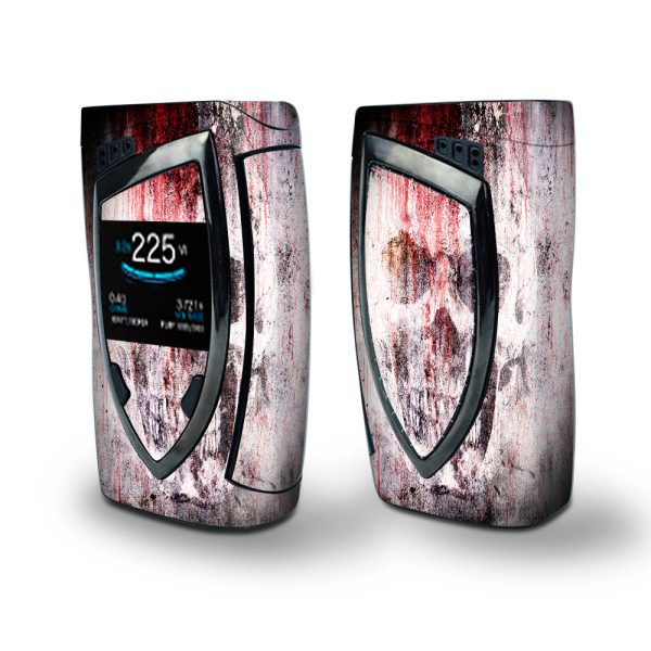 Skin Decal Vinyl Wrap for Smok Devilkin Kit 225w Vape (includes TFV12 Prince Tank Skins) skins cover   tattered skull blood skull dead For Sale