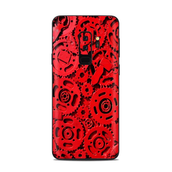 Red Gears Cog Cogs Steam Punk Samsung Galaxy S9 Plus Skin For Sale
