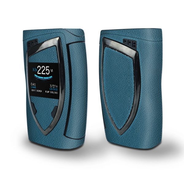 Skin Decal Vinyl Wrap for Smok Devilkin Kit 225w (includes TFV12 Prince Tank Skins) Vape Skins Stickers Cover   Blue Teal Leather Pattern look Supply