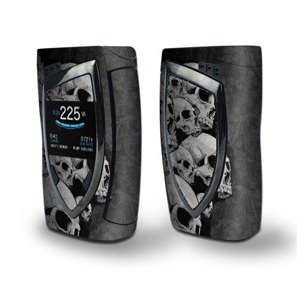 Skin Decal Vinyl Wrap for Smok Devilkin Kit 225w Vape (includes TFV12 Prince Tank Skins) skins cover  Skulls stacked For Discount