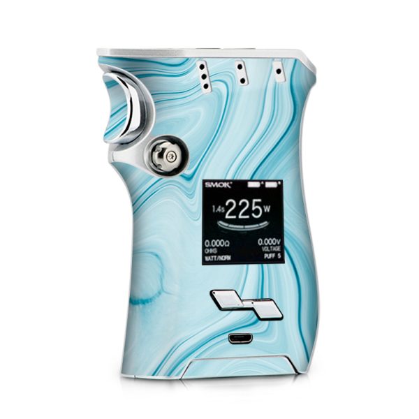 Baby Blue Ice Swirl Marble Smok Mag kit Skin Cheap