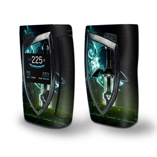 Skin Decal Vinyl Wrap for Smok Devilkin Kit 225w Vape (includes TFV12 Prince Tank Skins) skins cover  Master Sword Design Sale