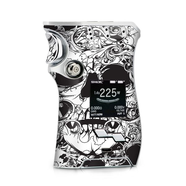 Crazy Lineart Skull Design Smok Mag kit Skin For Cheap