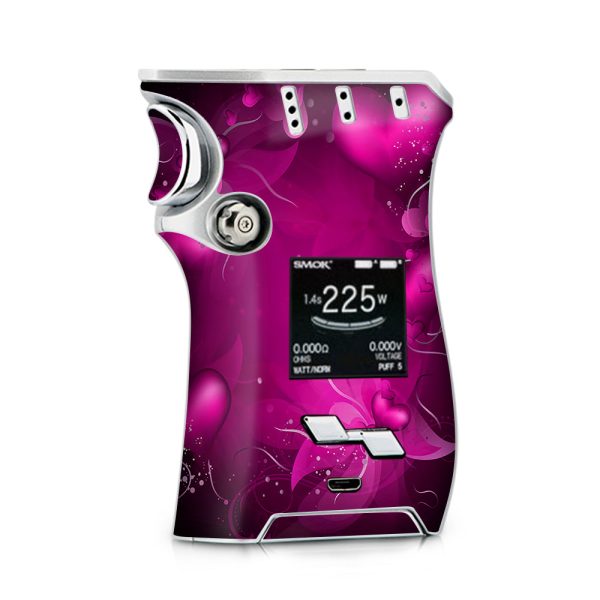 Pink Hearts Flowers Smok Mag kit Skin Online Hot Sale