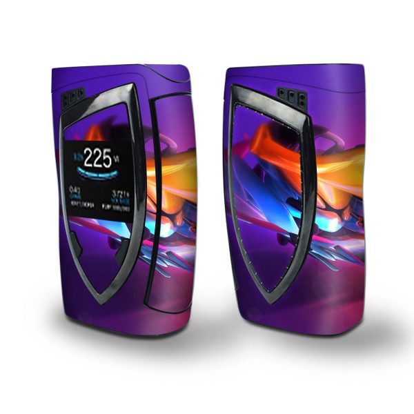 Skin Decal Vinyl Wrap for Smok Devilkin Kit 225w Vape (includes TFV12 Prince Tank Skins) skins cover  Futuristic Digital Glass Discount